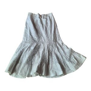 Gianni Bini White A-Line Lace Skirt